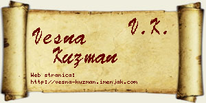 Vesna Kuzman vizit kartica